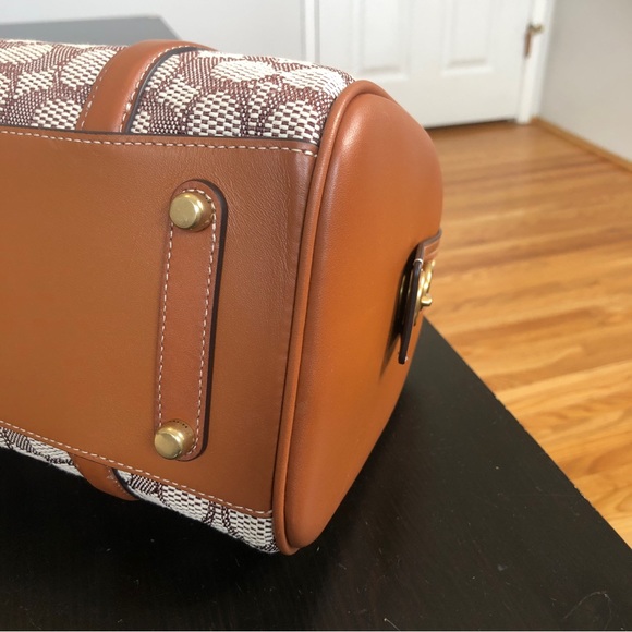 COACH Ruby Satchel 25 Signature Jacquard in Burnished Amber $700 - Picture 10 of 16